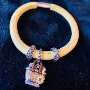Brighton yellow bracelet with charms